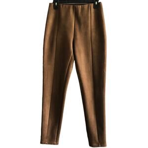 Loft Brown Microfiber High Rise Skinny Dress Pants Size S